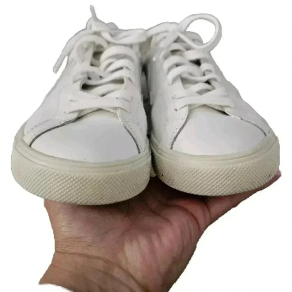 Veja Womens Esplar Sneaker Extra White & Menthol Sustainable Minimalist Shoe 6 - Picture 5 of 16